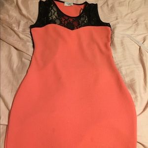 Bodycon lace cut out dress